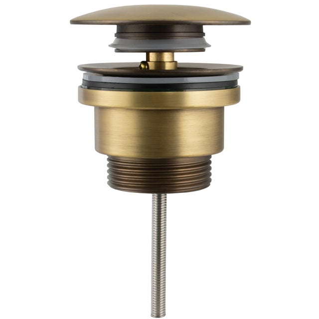 Valaz Robinet clic-clac rond en or antique pour lavabo ou bidet
