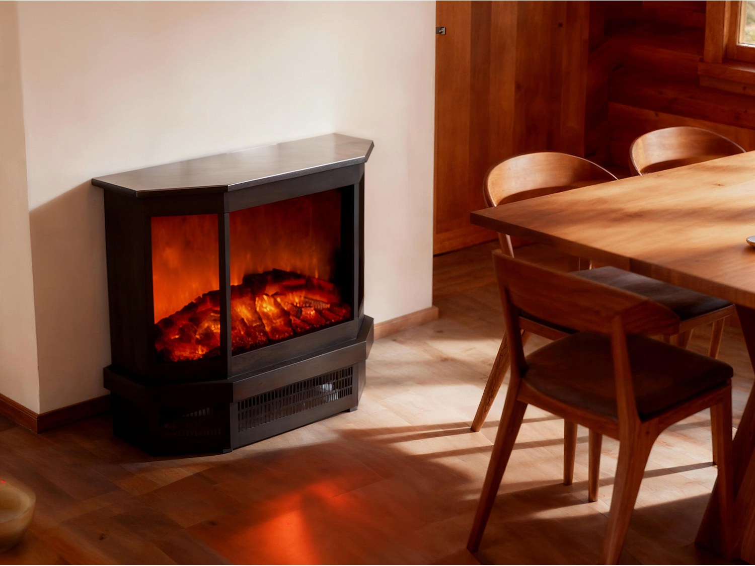 Chimenea eléctrica ETNA - Ancho 55.8 x Prof. 22.5 x Alt. 51.6 cm - Negro - 4