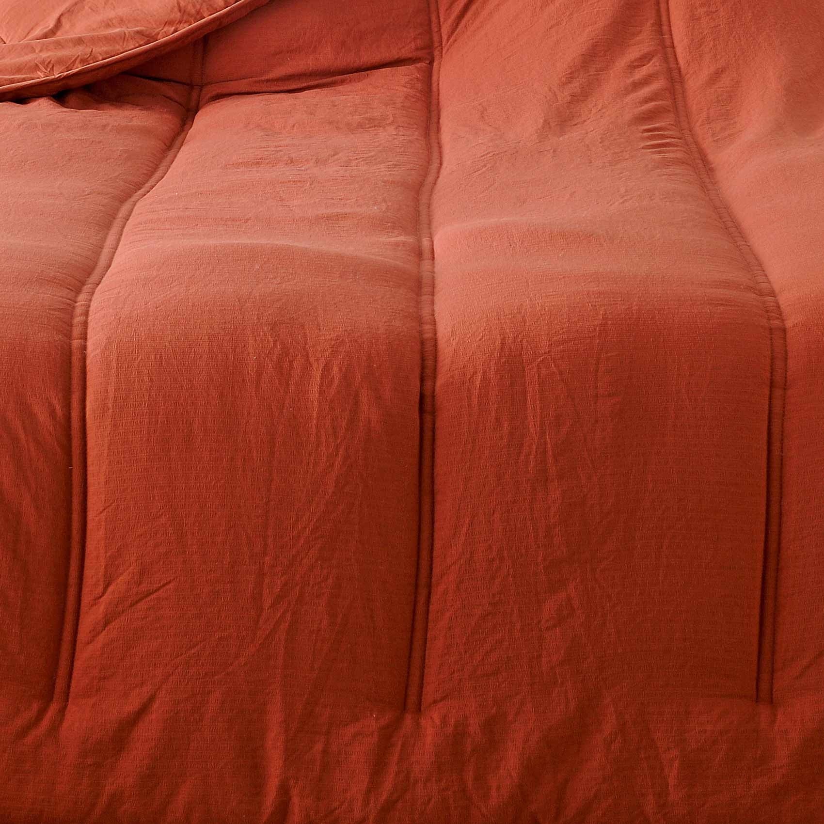 Jeté de lit uni - Terracotta - 240x260 cm - Polyester - 2