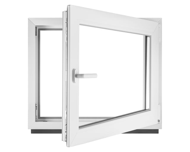 ‎BauPLAZA - Ventana PVC ANCHO x ALTO 650 x 400 mm 65 x 40 cm Derecha BLANCA Vidrio Transparente - doble cristal OSCILOBATIENTE