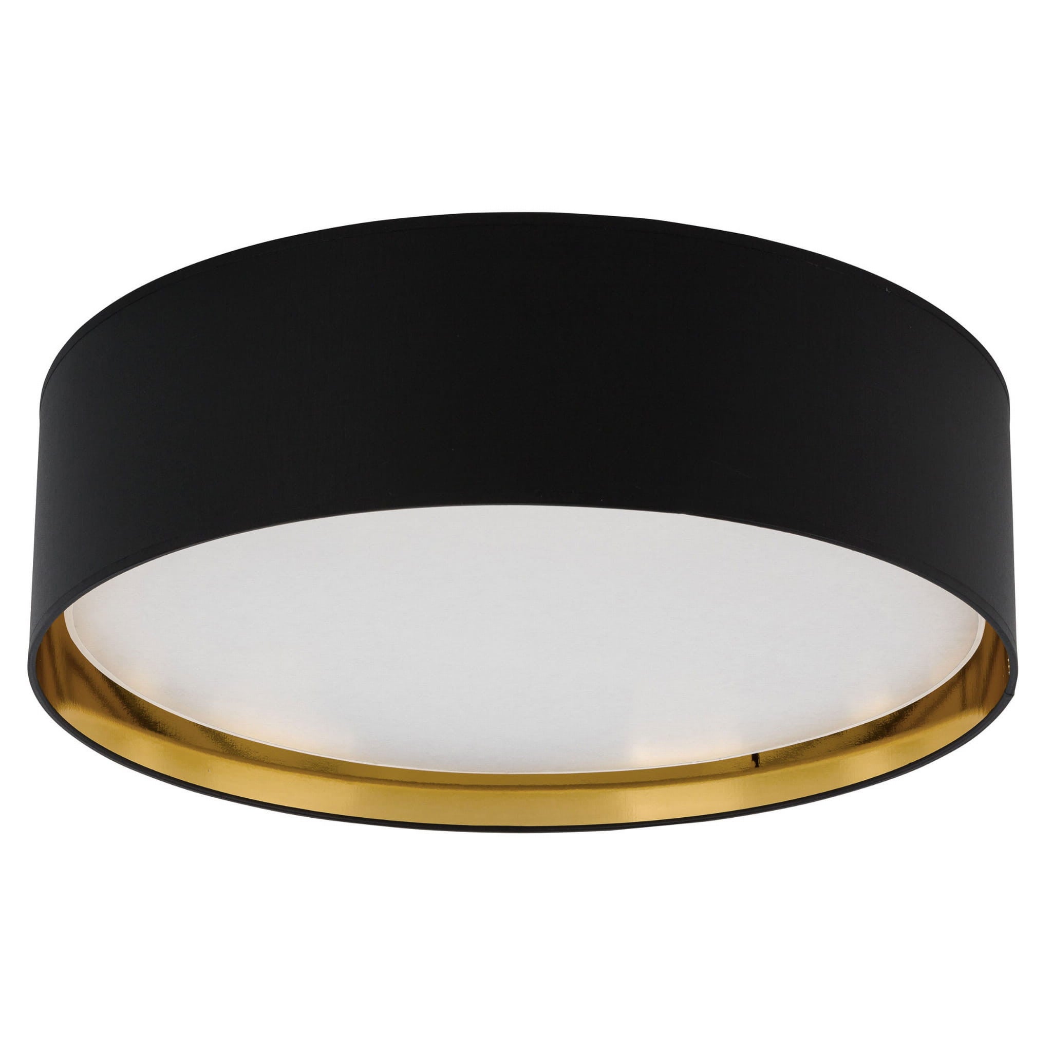 Plafon Bilbao okrągły biało-czarno-złoty 4xE27x15W wym: 17 x 60 cm IP20 tkanina TK Lighting