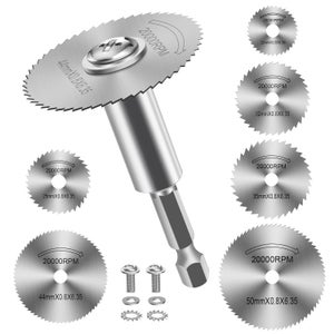17 Pièces Disques De Coupe HSS Pour Dremel - Lames Scie Circulaire 22-50mm Pour Métal, Bois, Plastique - Accessoires Outil Rotatif