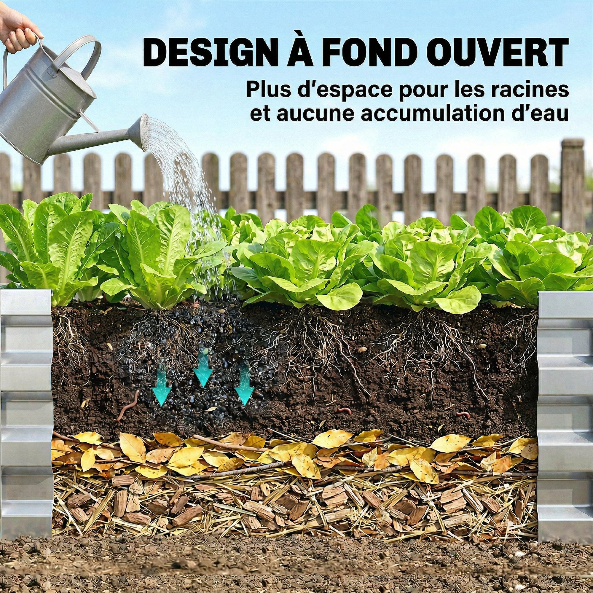 Carré potager Acier galvanisée Outsunny - 5