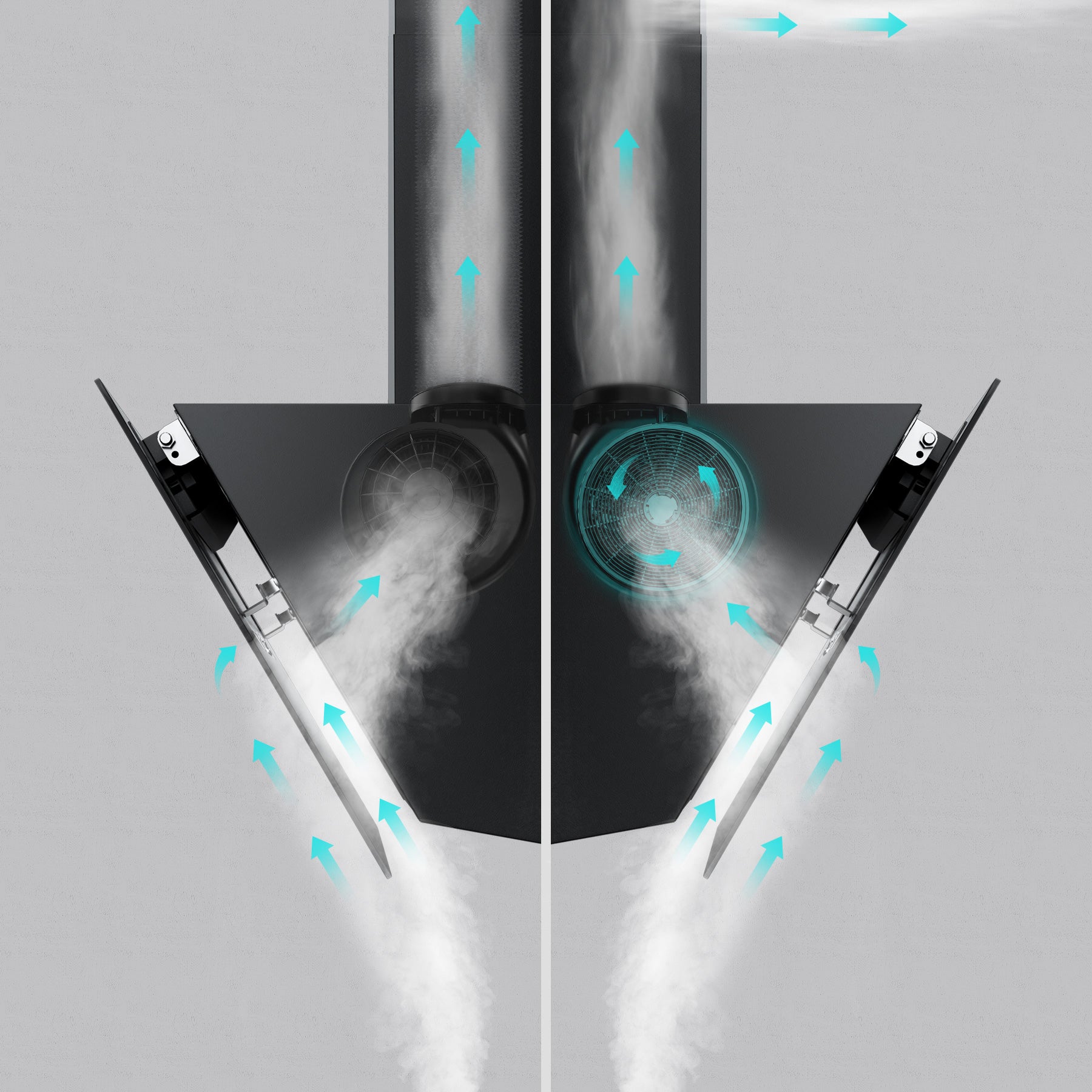 CIARRA Cappa Aspirante 60cm 688 m³/h A+++ 4 Velocità Booster Touch e App 2 Filtri carbone Ricircolo o Scarico CD6736FB - 4