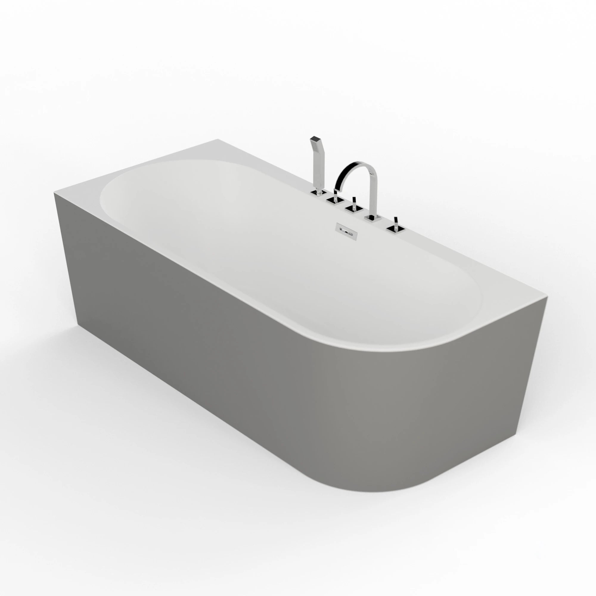 Baignoire Ilot Capri 170 gauche grise 170 x76 x58 cm, by SPALINA - 6