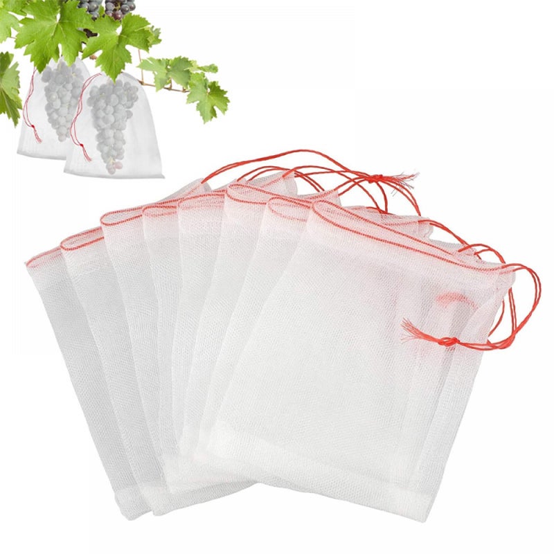 Worki ochronne na owoce, nylonowe worki chroniące przed owadami, do ochrony roślin i owoców, 25 x 25 cm, 50 sztuk