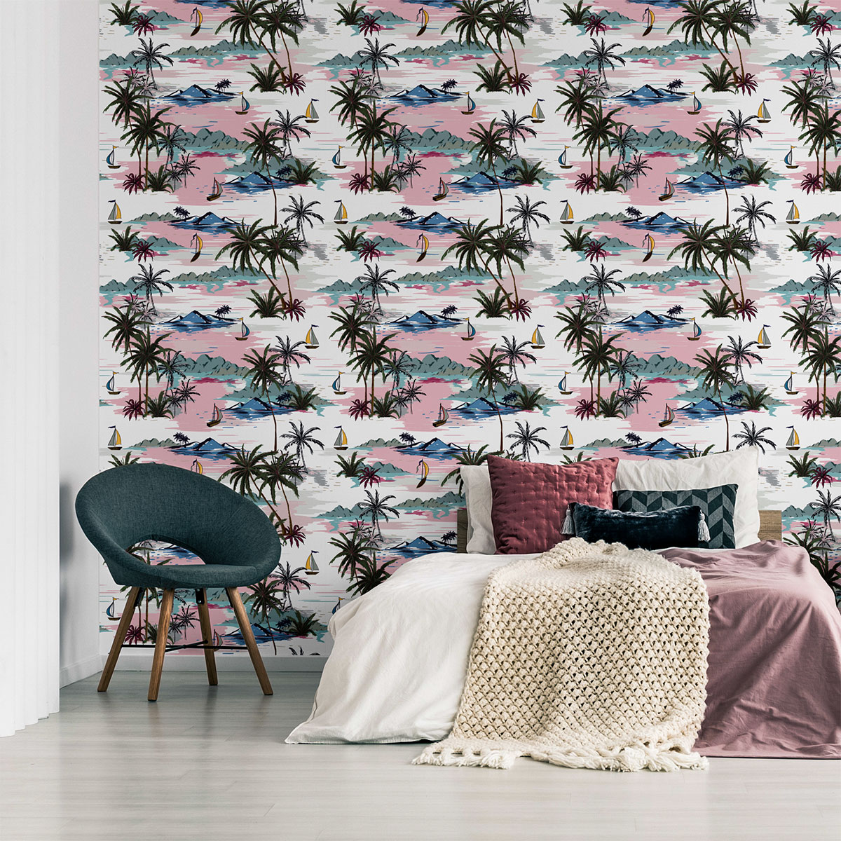 Adesivo carta da parati tropicale lemmy - Sticker adesivo - adesivi murali - 30x30cm - 3