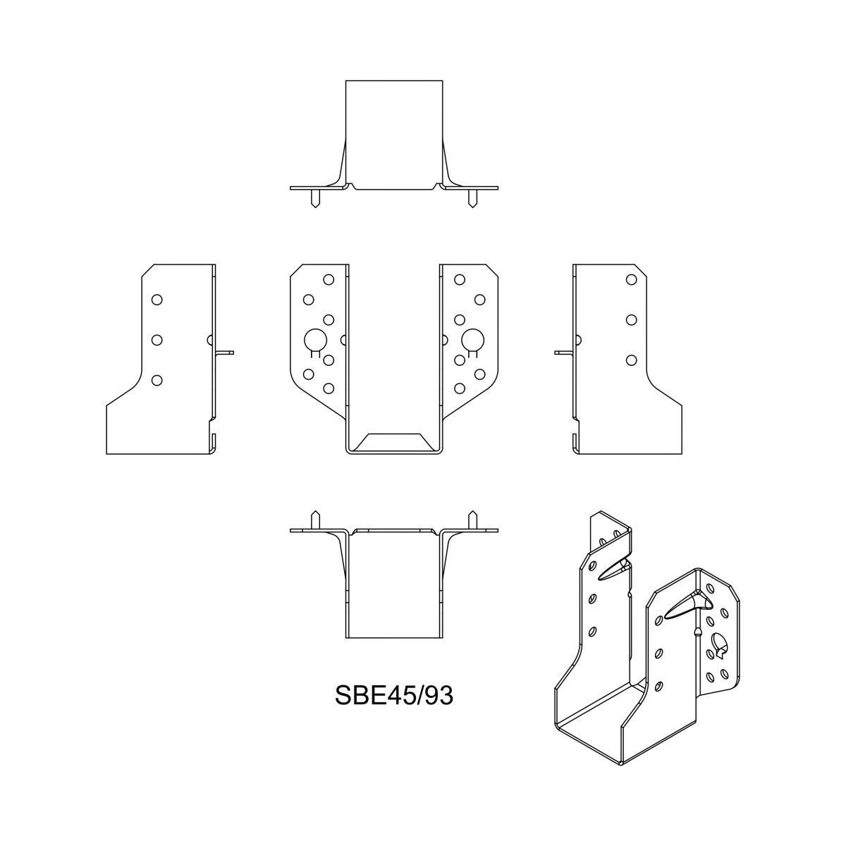 Sabot ailes extérieure 45 X 93 X 1.5 - SIMPSON - 2