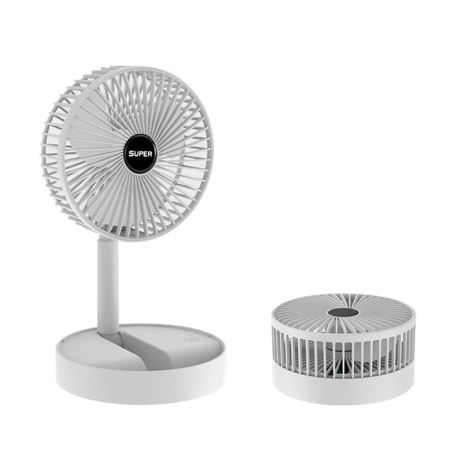 Ventilateur Portable Ultra Léger Et Silencieux – 2 Piles AA – Idéal Été, Bureau, Voyage Et Camping (Blanc)