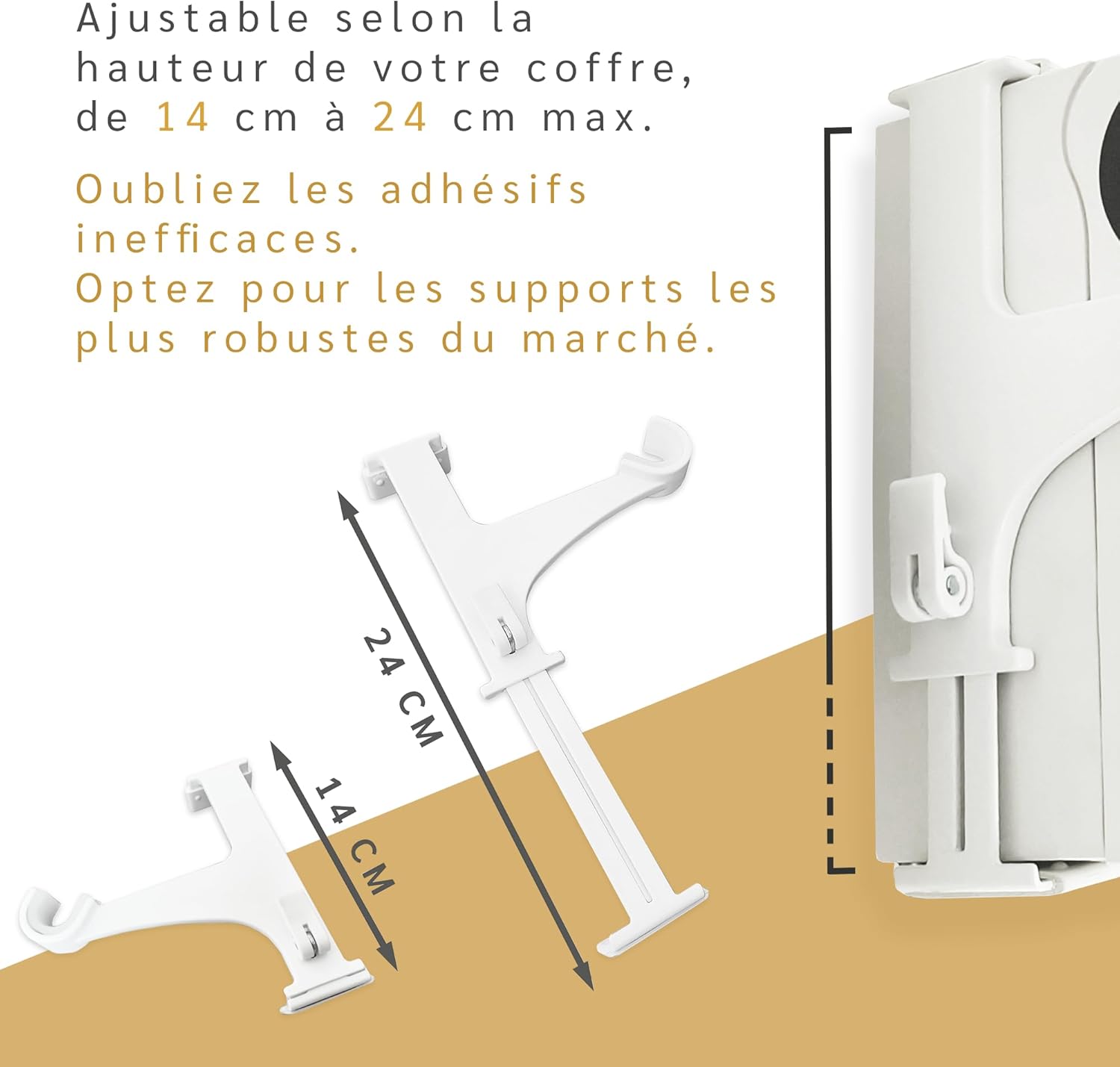 Kit de 2 supports de tringle à rideaux pour coffre de volet roulant ...
