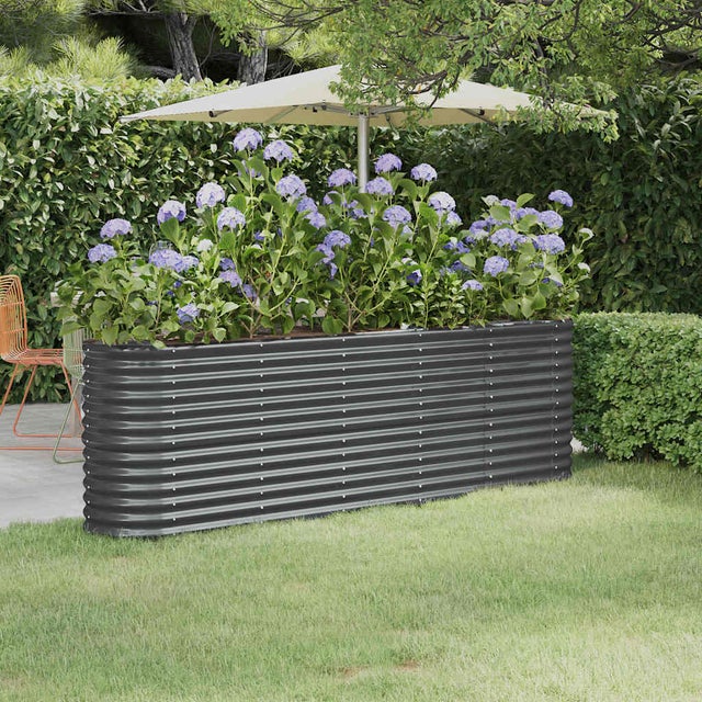 vidaXL Lit surélevé de jardin Acier galvanisé Anthracite