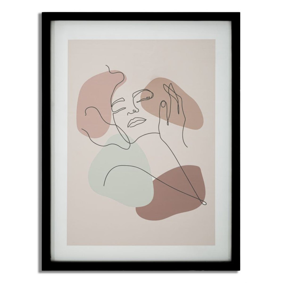 Wydruk na Płótnie z Ramą Twarz 19, MDF, Wielokolorowy, Seven Design