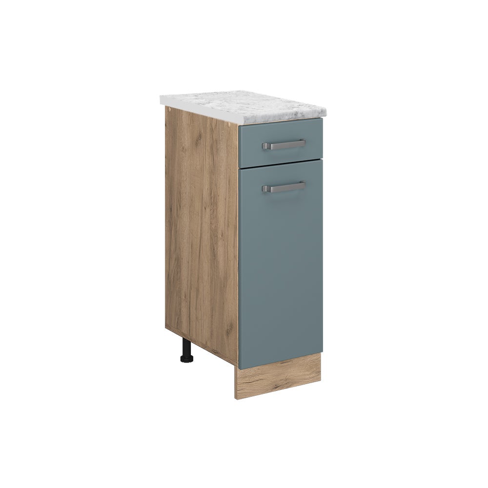 Vicco Szafka dolna do kuchni R-Line, Niebiesko-szary, 30 cm BR Marmur
