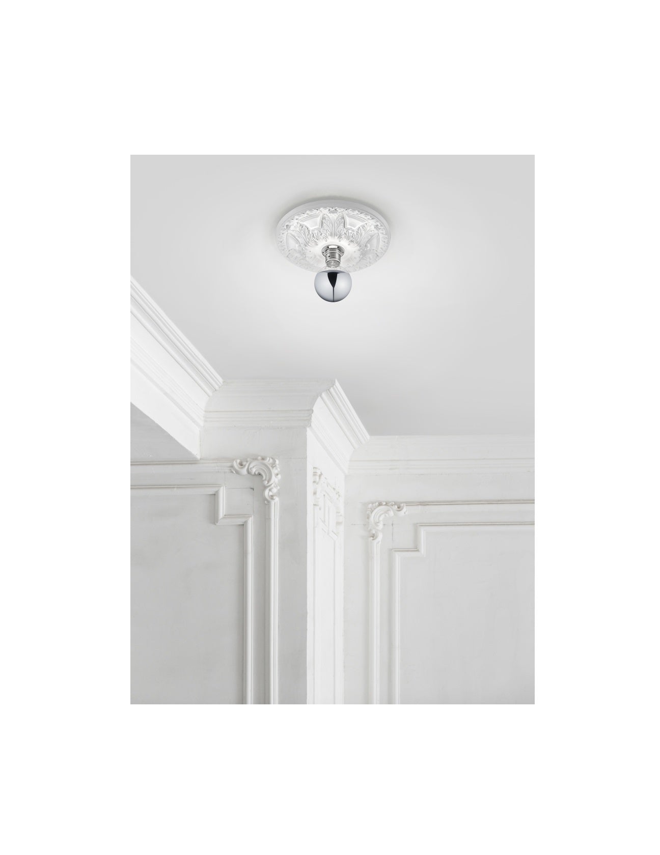 Lampa sufitowa LILLY biała 1xE27x40W ceramika / gips wym:6x30x30cm IP20 Trio