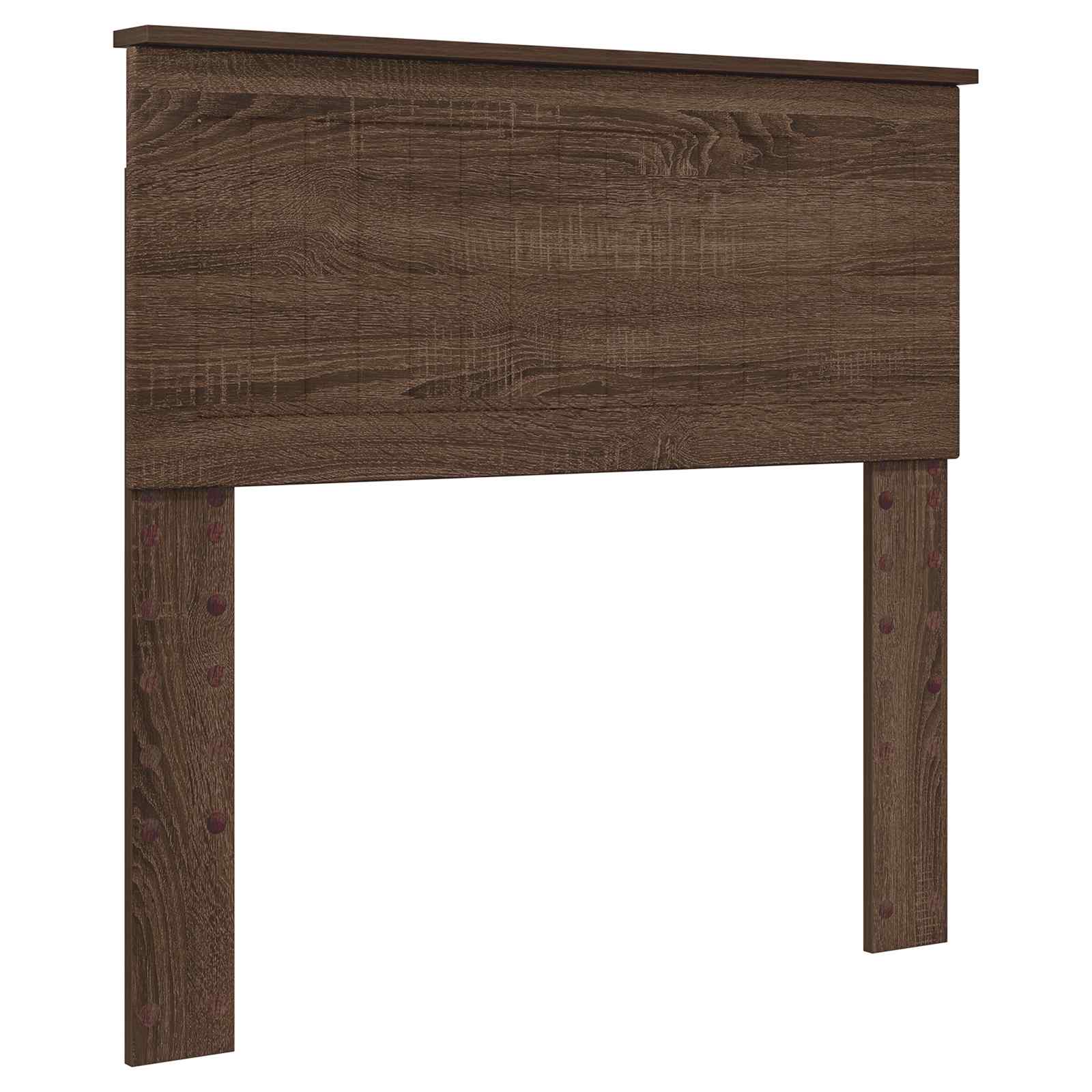 Cadre de lit avec tête de lit chêne brun 90 x 190 cm en bois massif de pin - 6