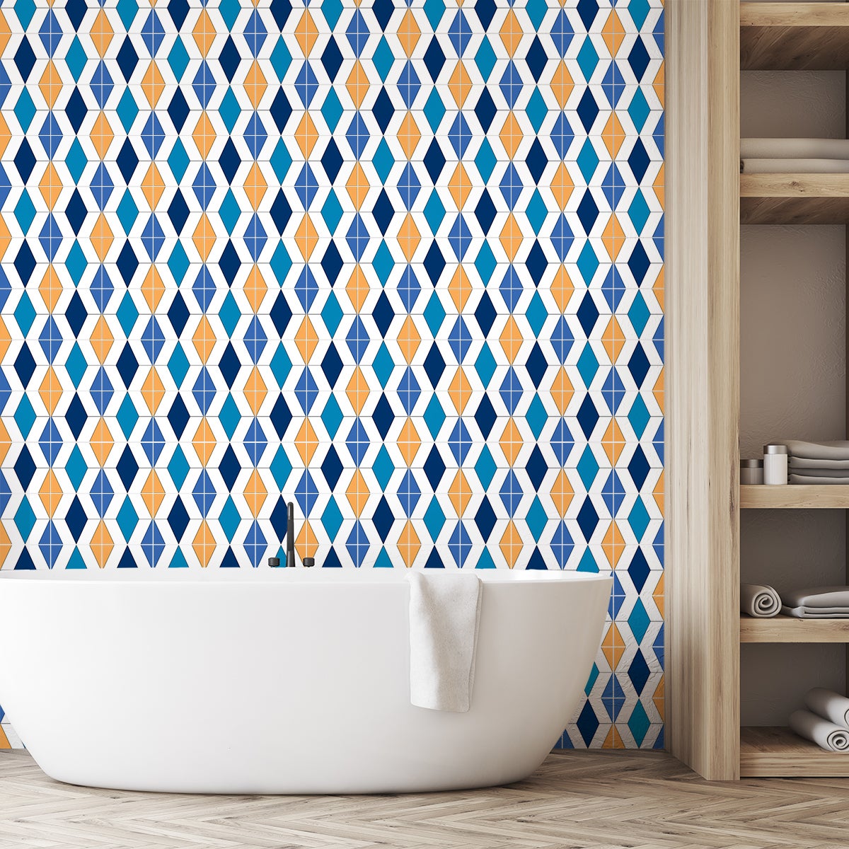 RE-COVERTILES - 72 Pcs Carrelage Autocollant 10x10 Cm PS00063 Mosaïque De Azulejos Autocollant Mural Décorative à Carreaux De Ciment Pour Salle De Bains Et Cuisine Stickers Peel And Stick