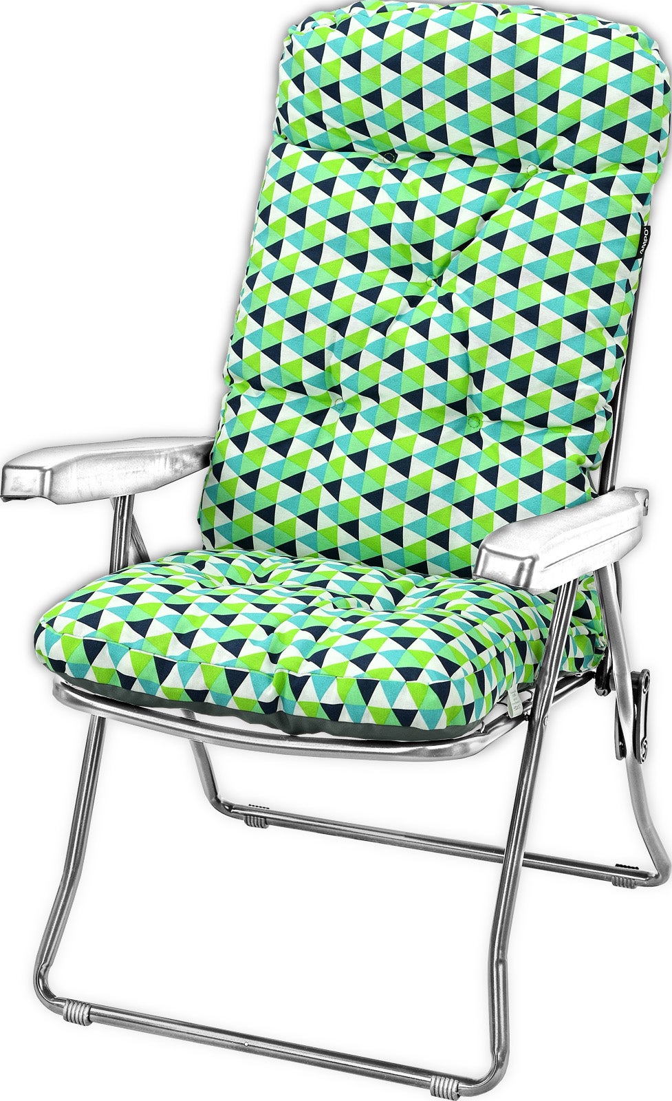 Poduszka na leżak bez podnóżka AMPO gruba zielony granatowy biały 1 szt.