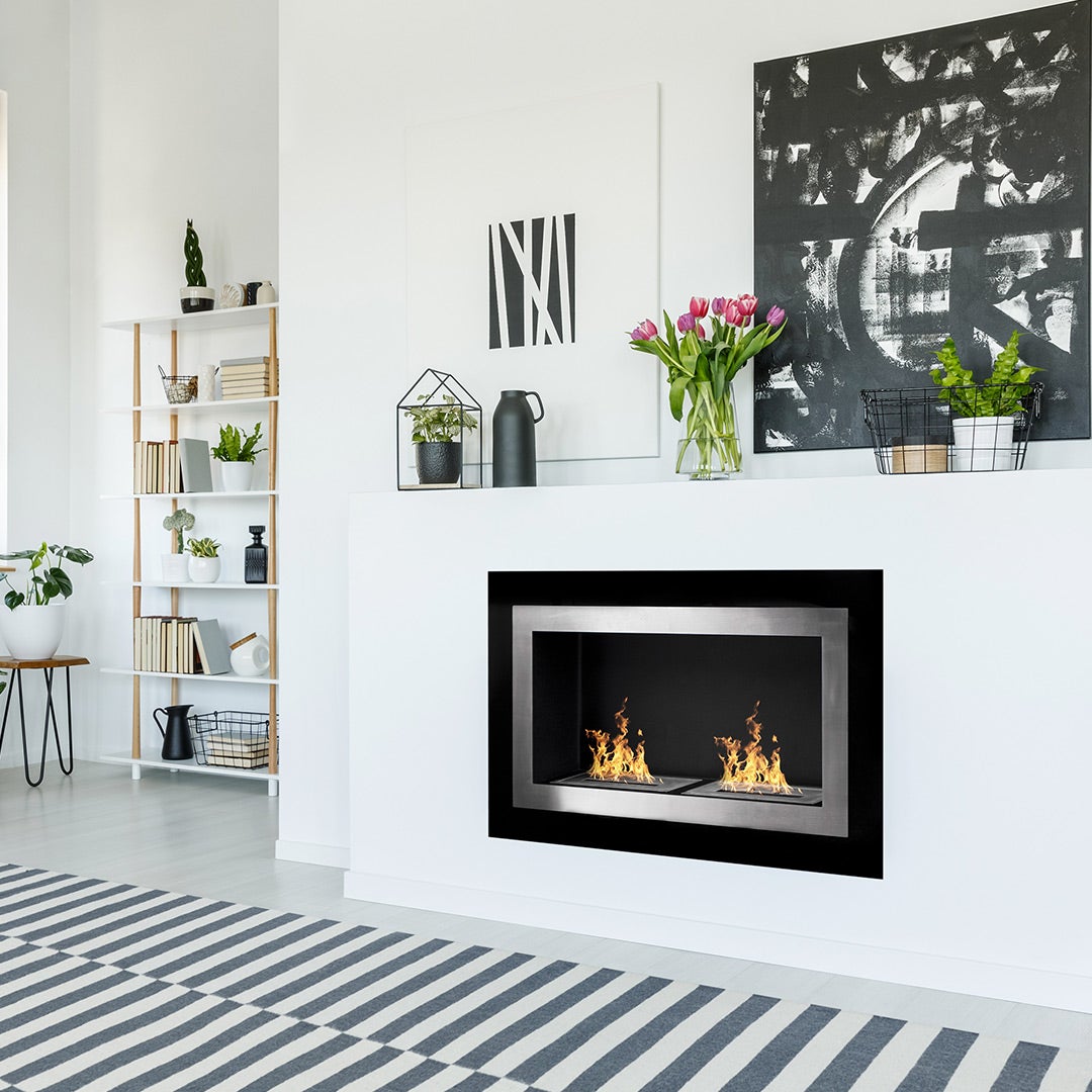 Cheminée Bioéthanol Angulaire DIVINA FIRE Camino - À Poser Au Sol, Design Italien - Neuf Sous Emballage