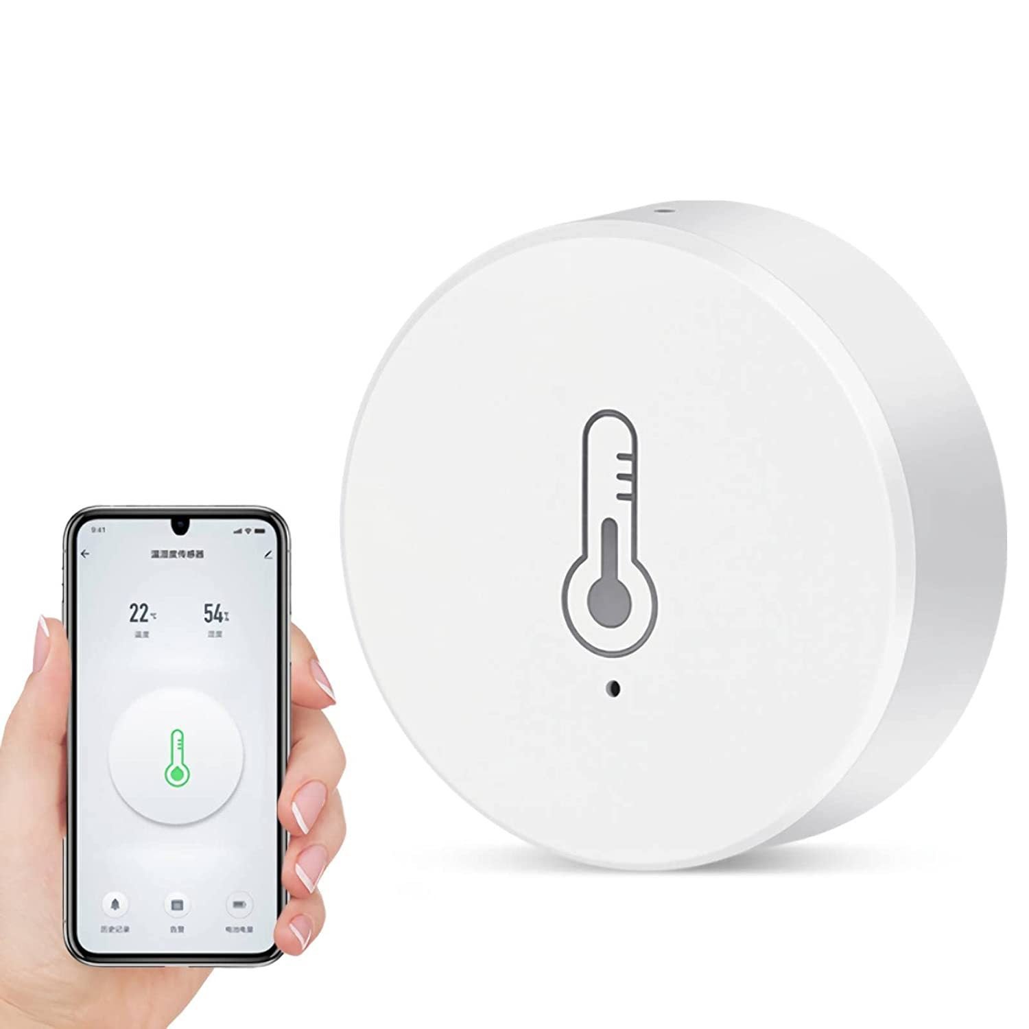 Sensore Indoor Outdoor Tuya Sensore Temperatura E Umidità WiFi Tuya - Termometro Igrometro Da Interno, Compatibile Con Alexa E Google Termometro Intelligente - 3