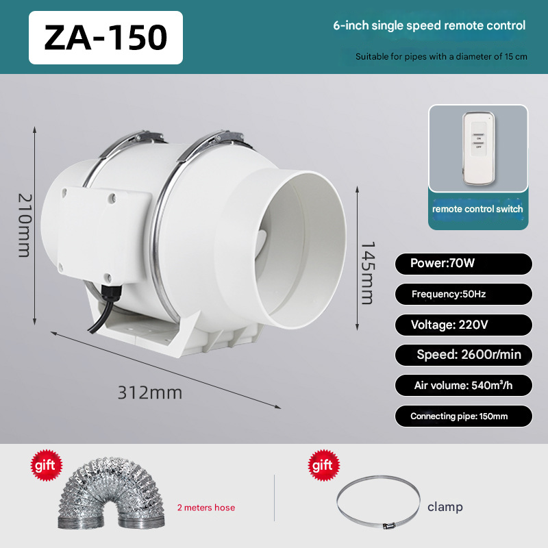 Ventilatore Da Bagno/Cucina 6 Pollici - Assiale In Metallo, 220V, Silenzioso Con Valvola Di Non Ritorno - Foto 12