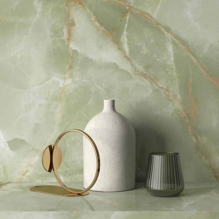 Carrelage Espagnol Effet/Imitation Marbre Onyx DIAMANT VERT Poli 60x120 - Maison du Revêtement - 3