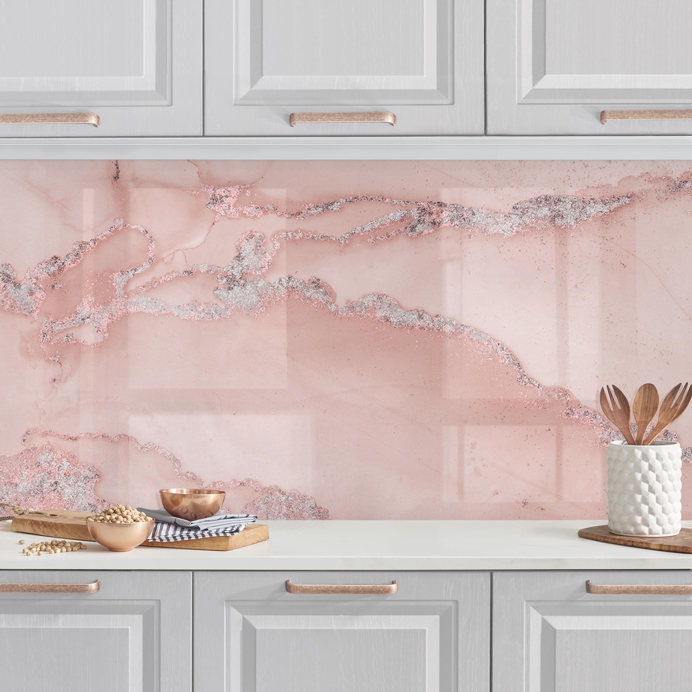 Rivestimento cucina moderno rivestimento adesivo cucina da parete a prova di acqua e olio Marmo rosa e brillantini 210 x 60 cm | Leroy Merlin Rivestimento cucina moderno rivestimento adesivo cucina da parete a prova di acqua e olio Marmo rosa e brillantini 210 x 60 cm | Leroy Merlin