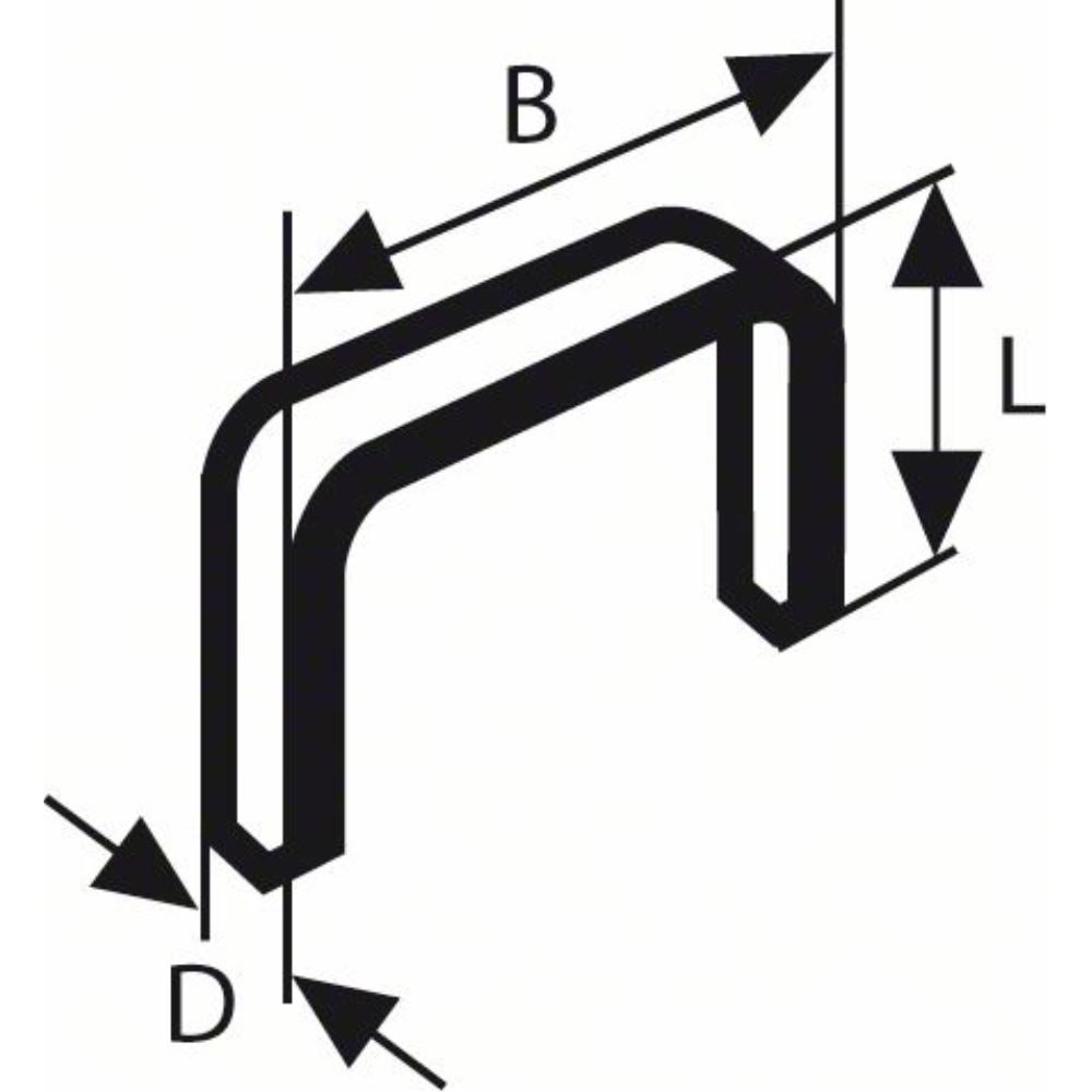 Bosch płaskie zszywki druciane Typ 51, 10 x 1 x 8 mm -2609200201 - 2