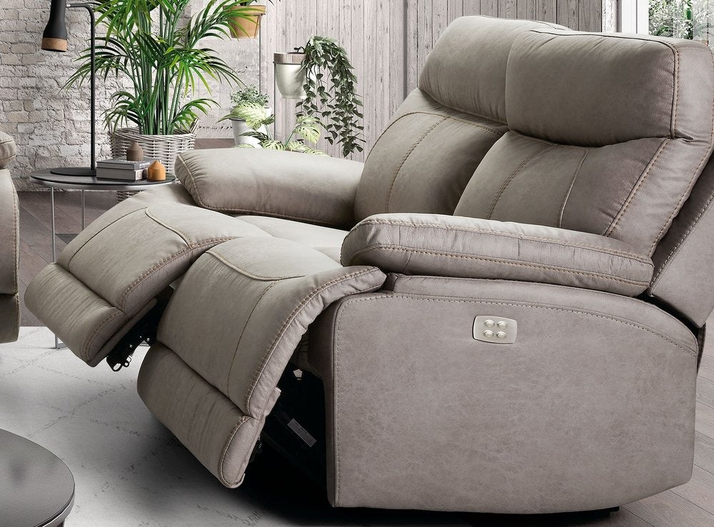 Canapé en microfibre Ducka-Marron-Système Electrique-1 place fauteuil - 4