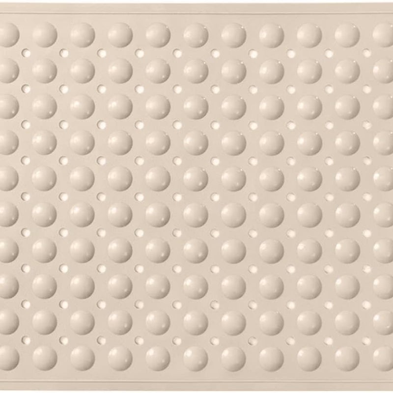 Mata prysznicowa antypoślizgowa 106 x 66 cm z przyssawkami – wygodna, masująca, nadająca się do prania w pralce – khaki