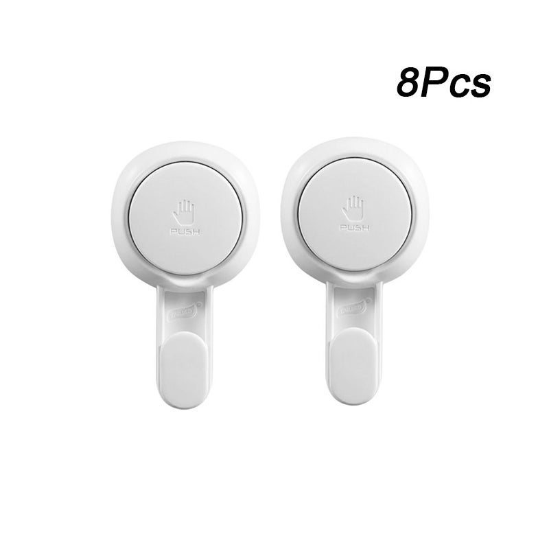 Zestaw 8 plastikowych haczyków ściennych, mocny haczyk łazienkowy 5 KG, haczyk prysznicowy z przyssawką, uchwyt na ręcznik, płaszcz kąpielowy