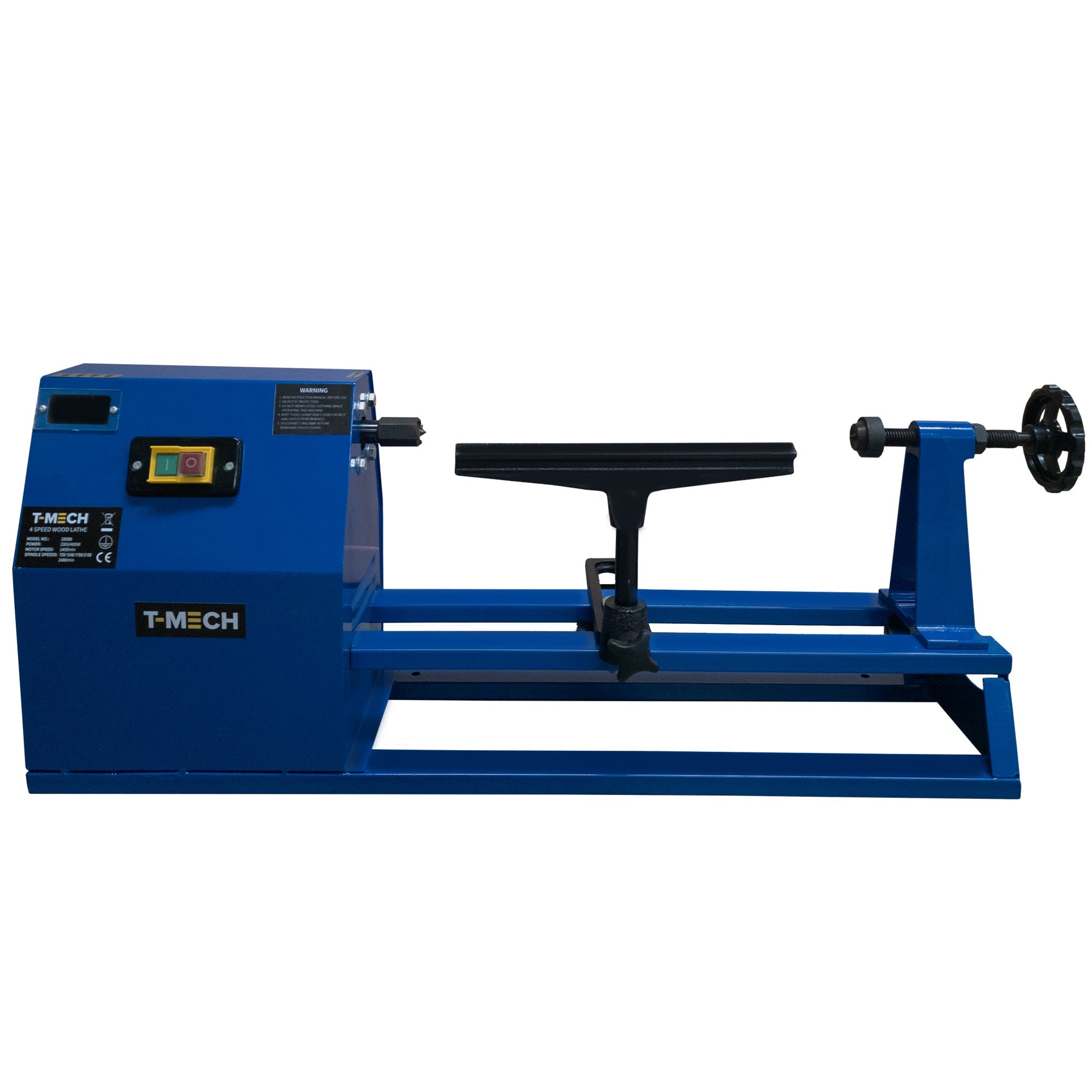 Tour à Bois 4 Vitesses Moteur 400 W /220V 1400tr/min - Longueur Découpe 1000 mm - Diamètre Ø 350 mm [6 Ciseaux - 4