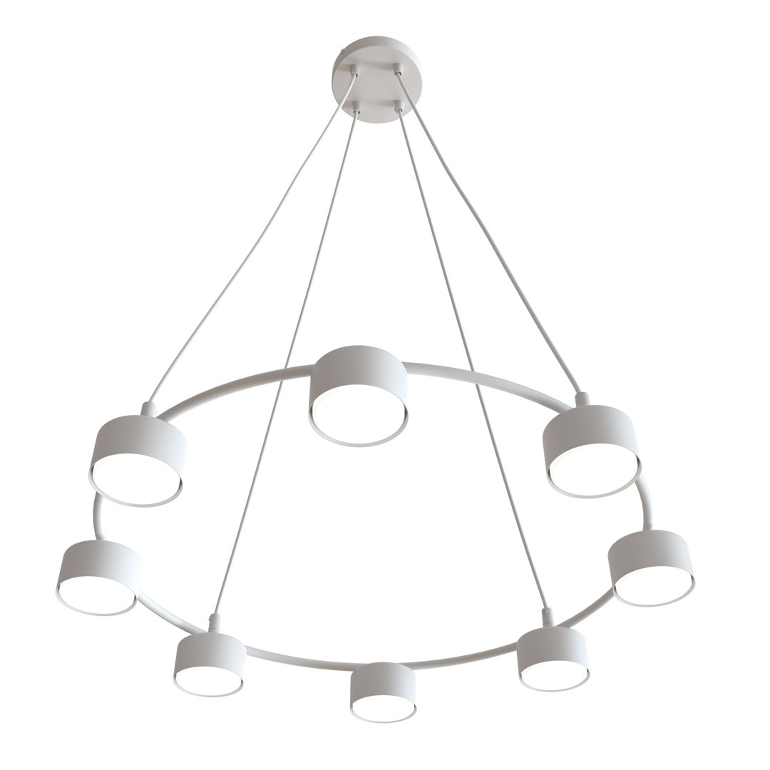 Lampa wisząca Starlit biała 8xGX53x8W ring wym: 120 x 64 x 64 cm metal Emibig
