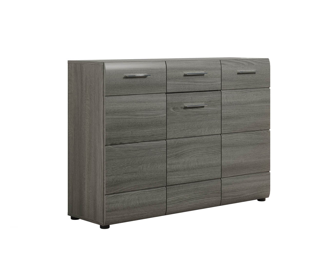 Line commode 3 portes, 1 tiroir, fumée d'argent. | Leroy Merlin