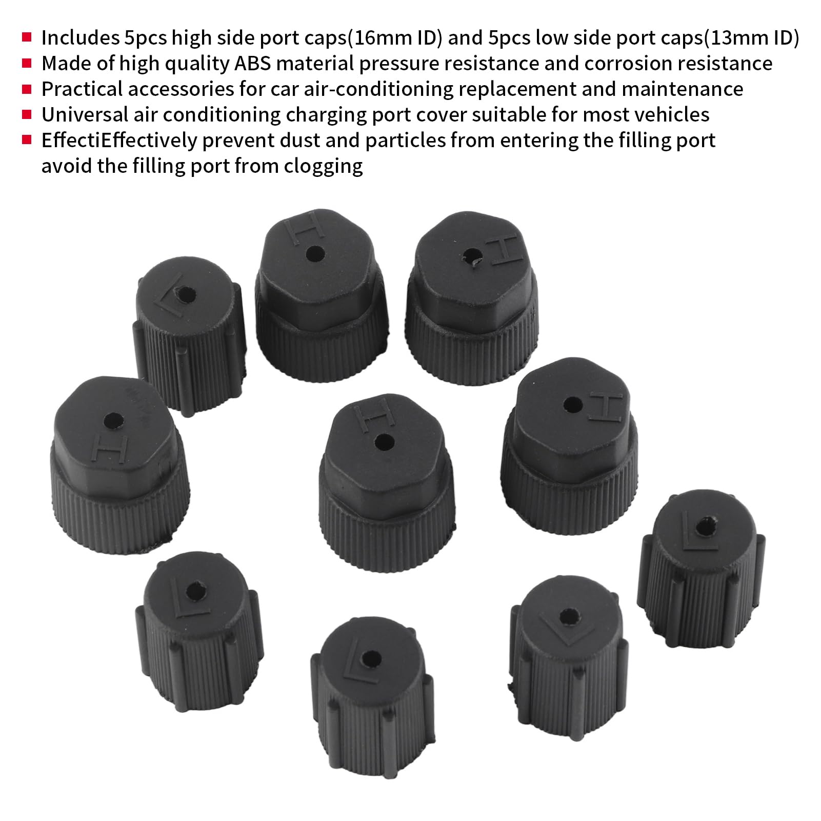 Lot de 10 bouchons universels pour réparation de climatisation, couvercle de port de charge de réfrigérant, accessoire - 2