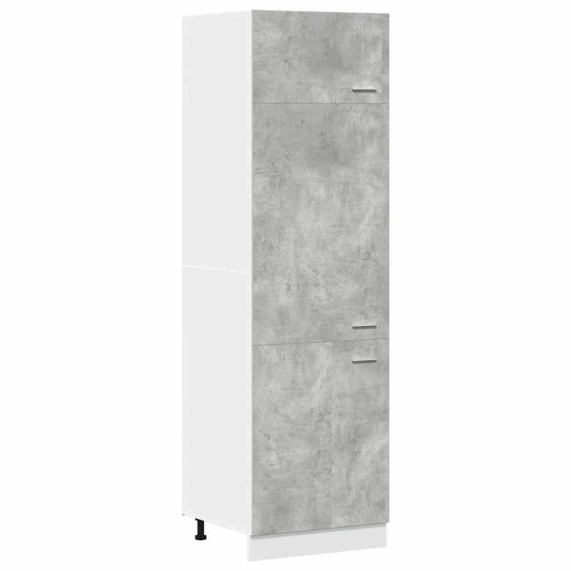 Armoire de réfrigérateur Lyon Gris béton 60x57x207 cm - 2