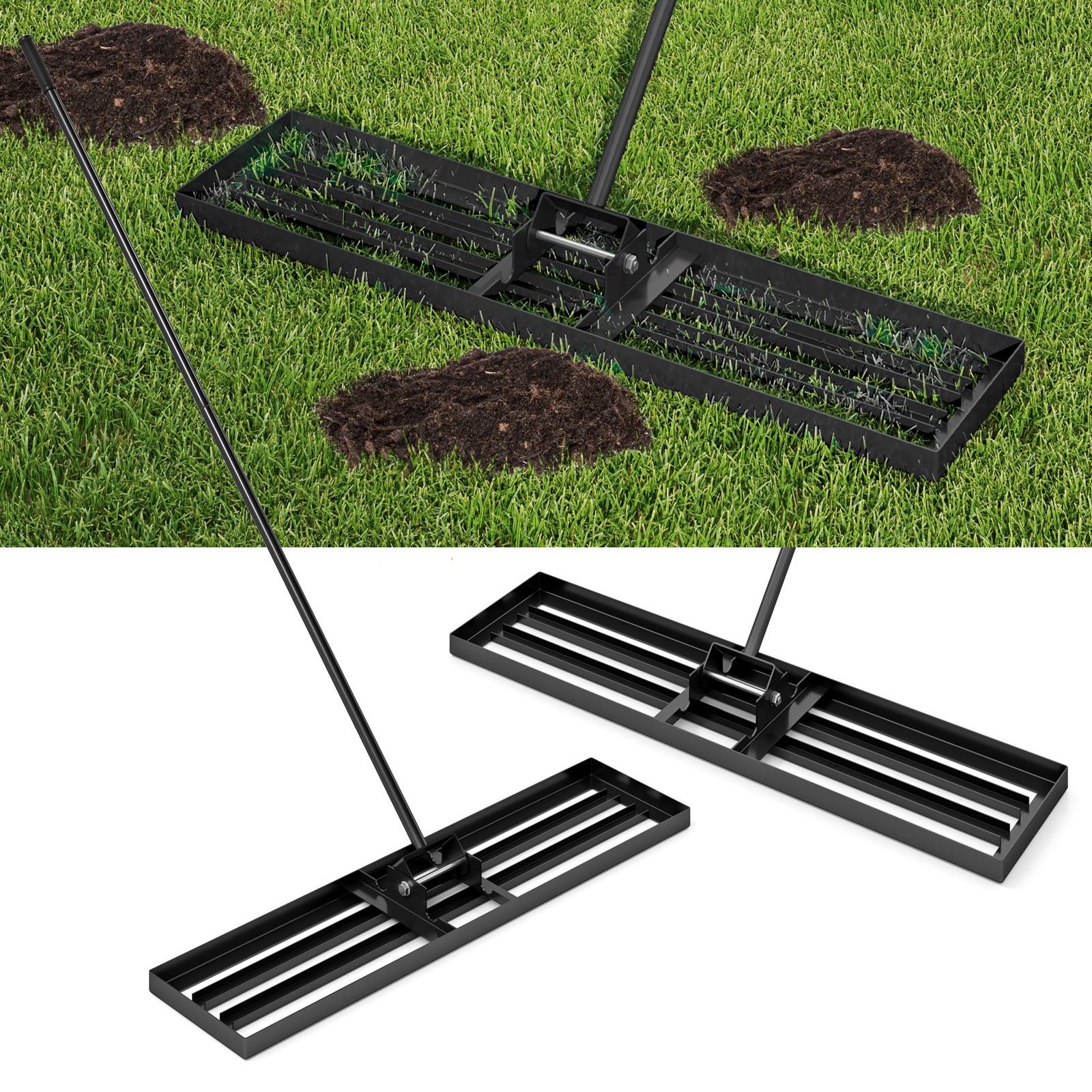 Rateau Nivellement Kokorona Râteau De Nivellement De Pelouse, Outil De  Nivellement De Rateau Nivellement Gazon