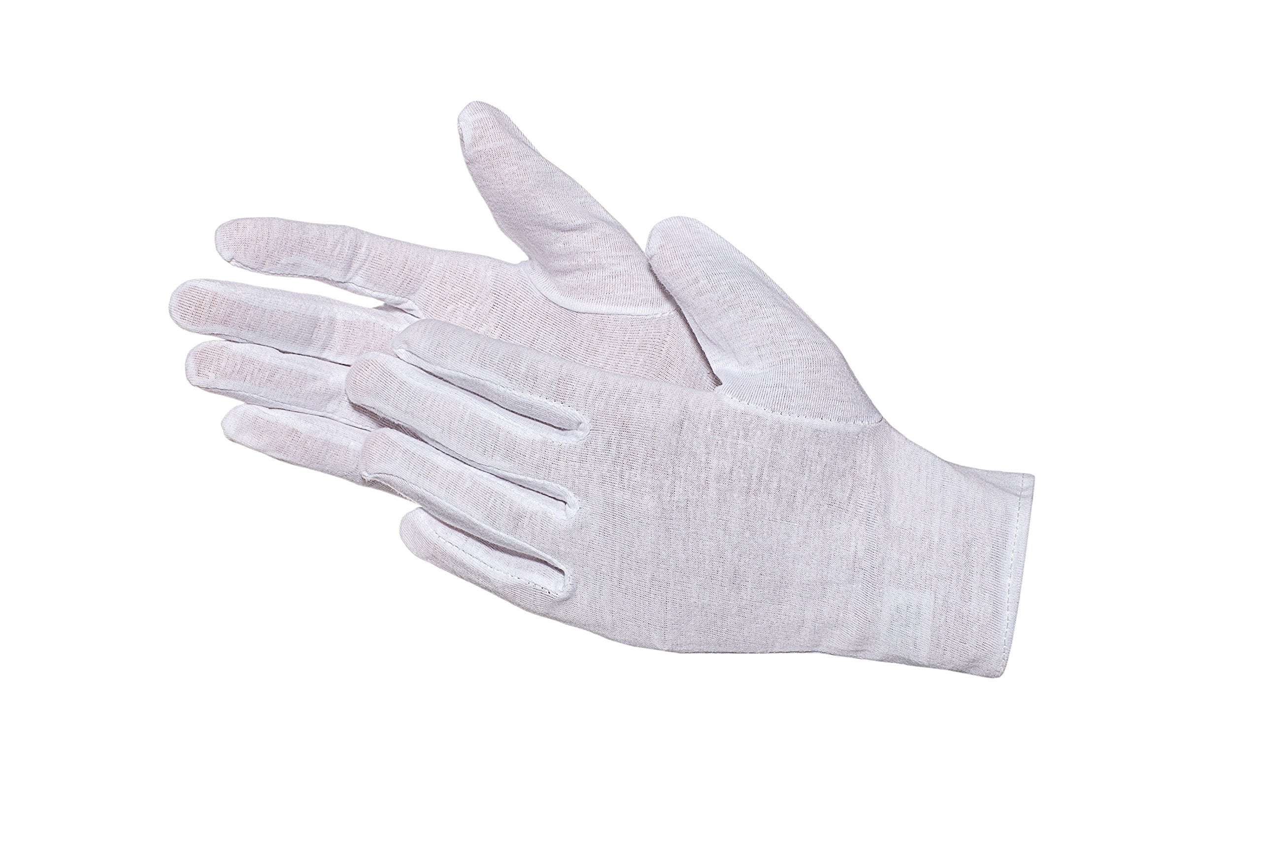 Jah 561 Guanti In Cotone Pesante Conforme Oeko-Tex – 12 Paia – Colore Bianco – Taglia 11 – Per Alimenti E Lavori Generici
