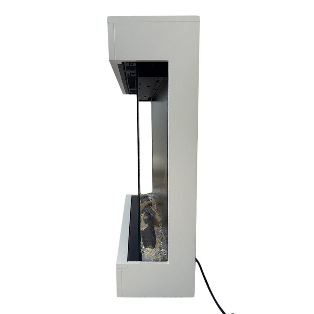 Tempo Style – Kominek elektryczny CALLIOPE w kolorze białym ze zintegrowanym głośnikiem Bluetooth | Efekt prawdziwego ognia 750–1500 W - 6
