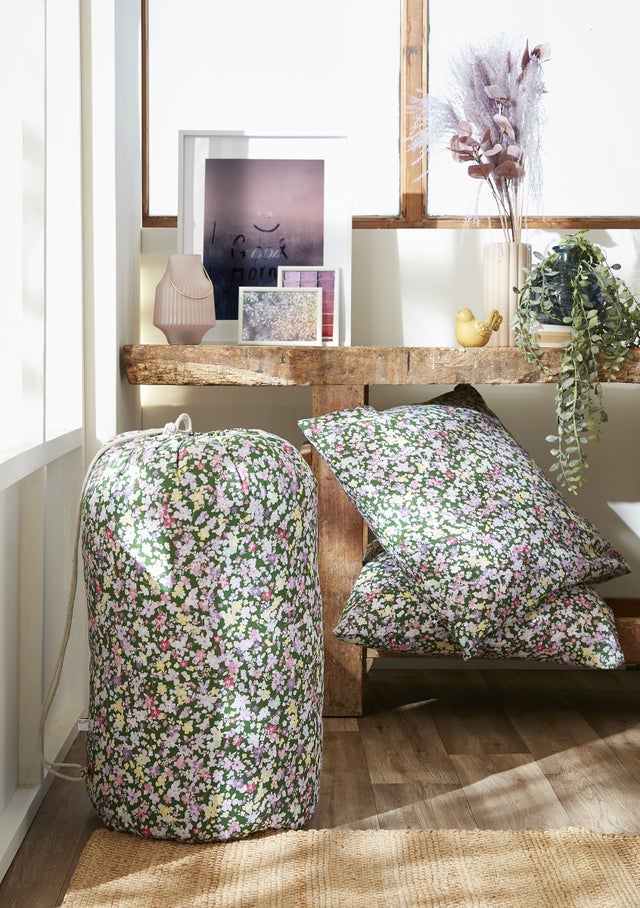 Couette imprimée 240 x 220 cm + 2 taies d’oreiller 60 x 60 cm – Coton Imprimé – Myosotis