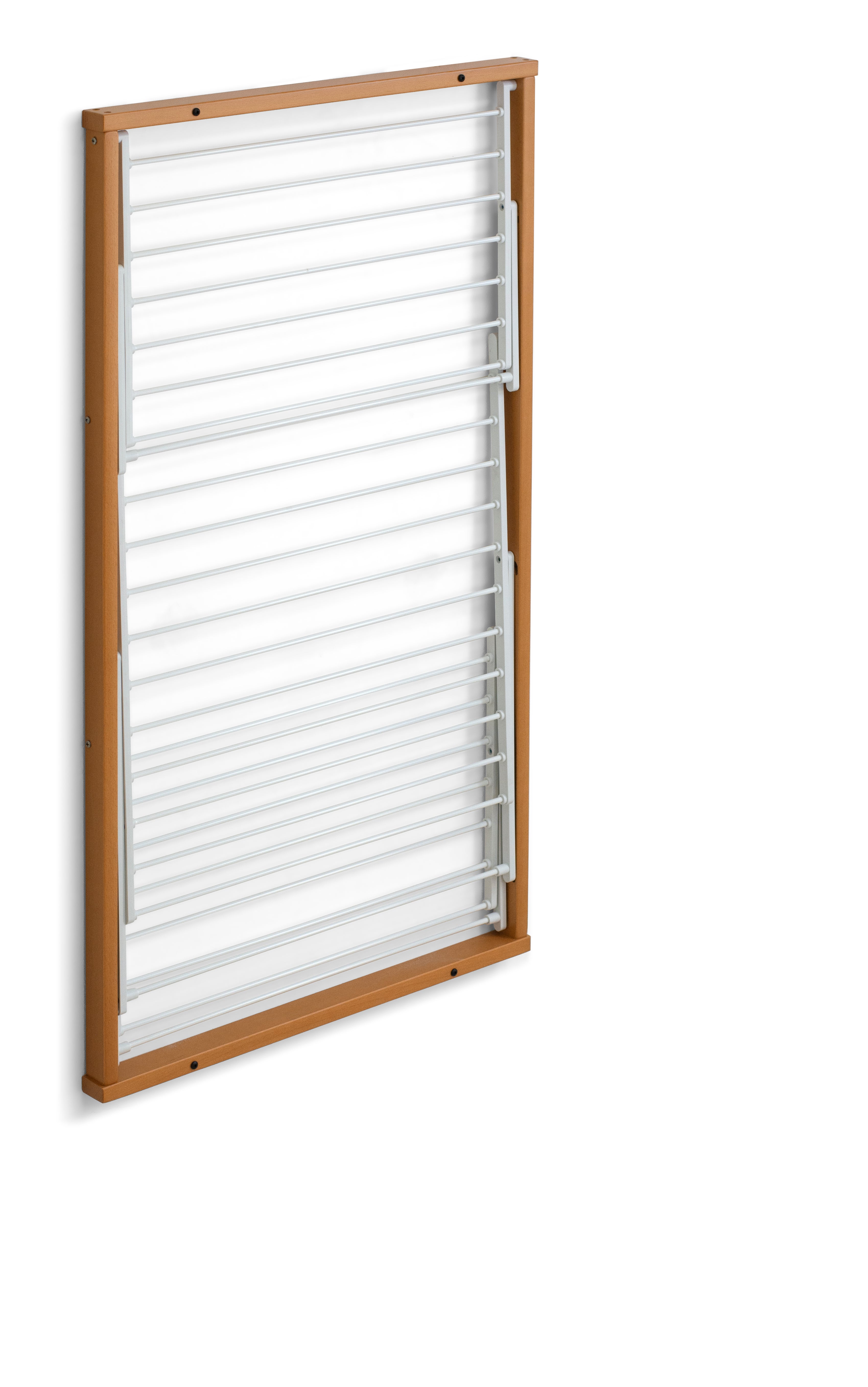 ARIT - KARIM Étendoir à Linge Mural, 15 mètres de corde à linge, facile à fixer au mur, 4 chevilles incluses - Couleur cerise - 4