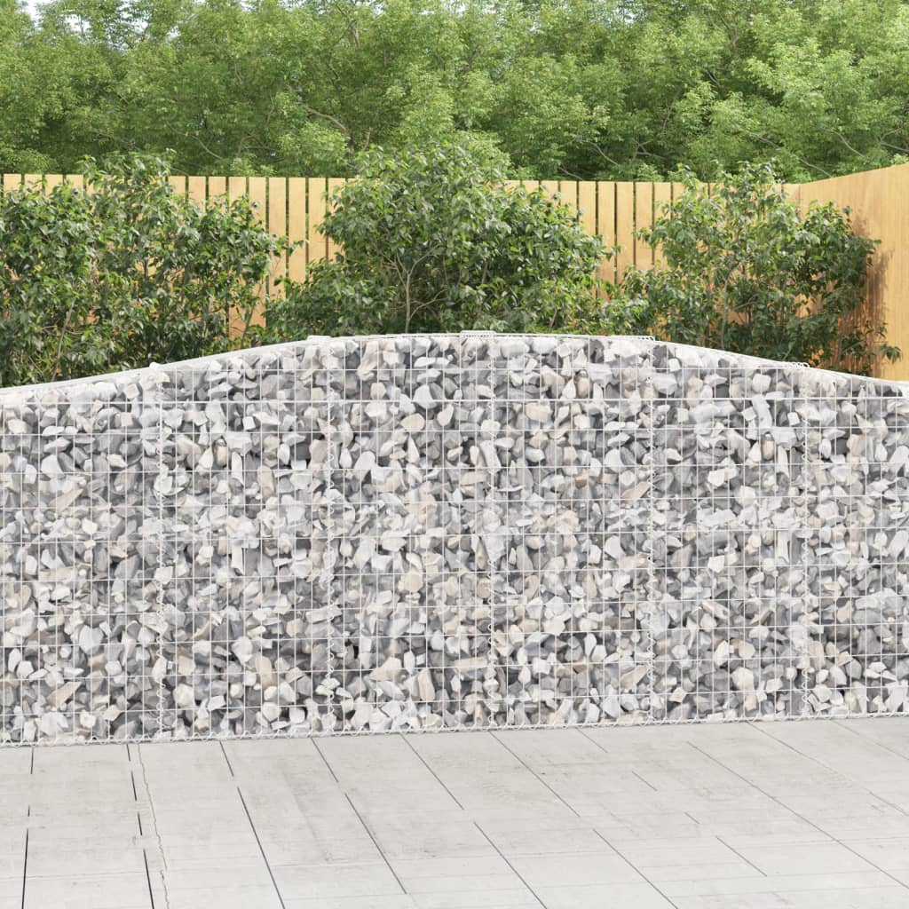 Kosze gabionowe, 10 szt, 400x50x100/120cm, galwanizowane żelazo vidaXL
