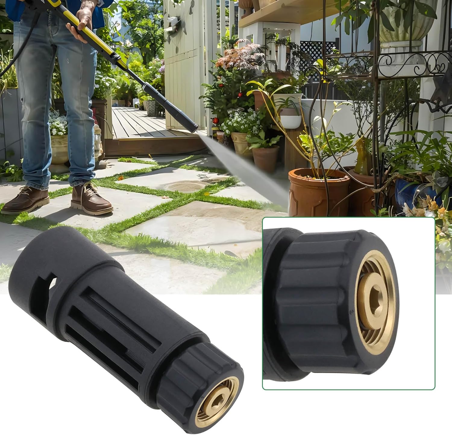 Adaptateur de pistolet nettoyeur haute pression à baïonnette B compatible avec les accessoires Kärcher pour machines professionnelles - 2