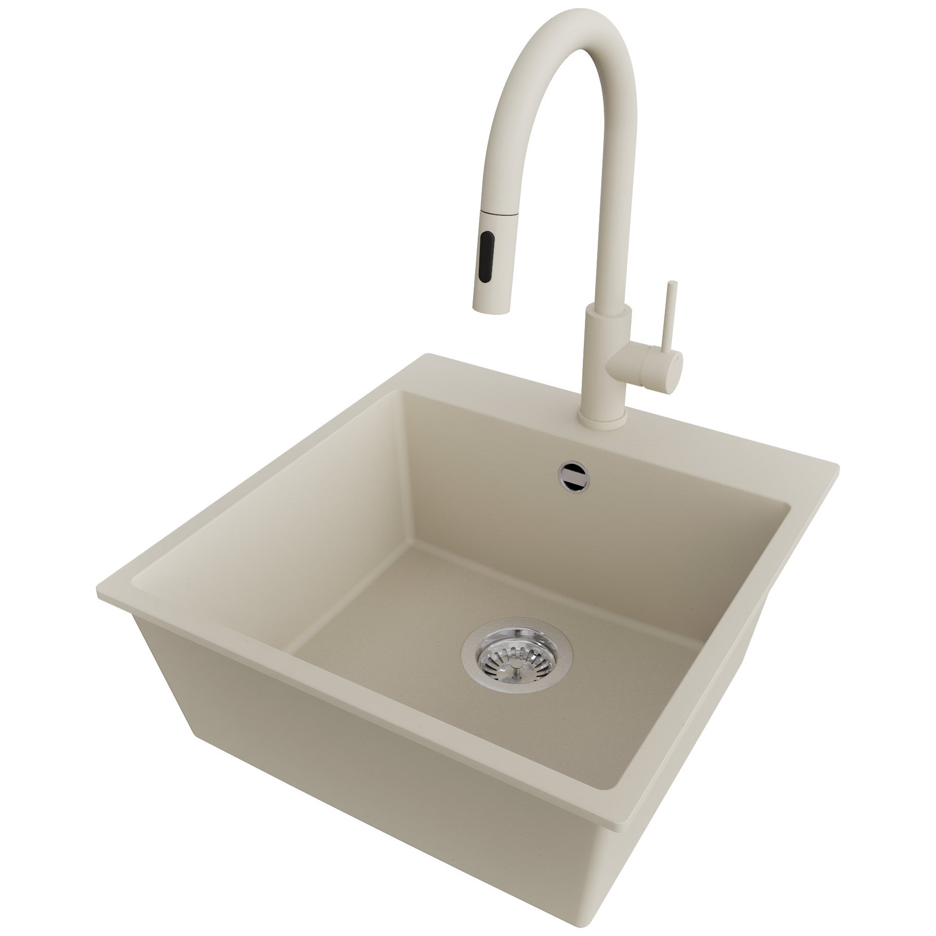 Fregadero Cocina Circular Negro 53x53cm, Granito 1 Seno + Sifón + Tabla De Cortar, Sobre Encimera Al Mueble 50cm - Pisa Max PRIMAGRAN | Leroy Merlin