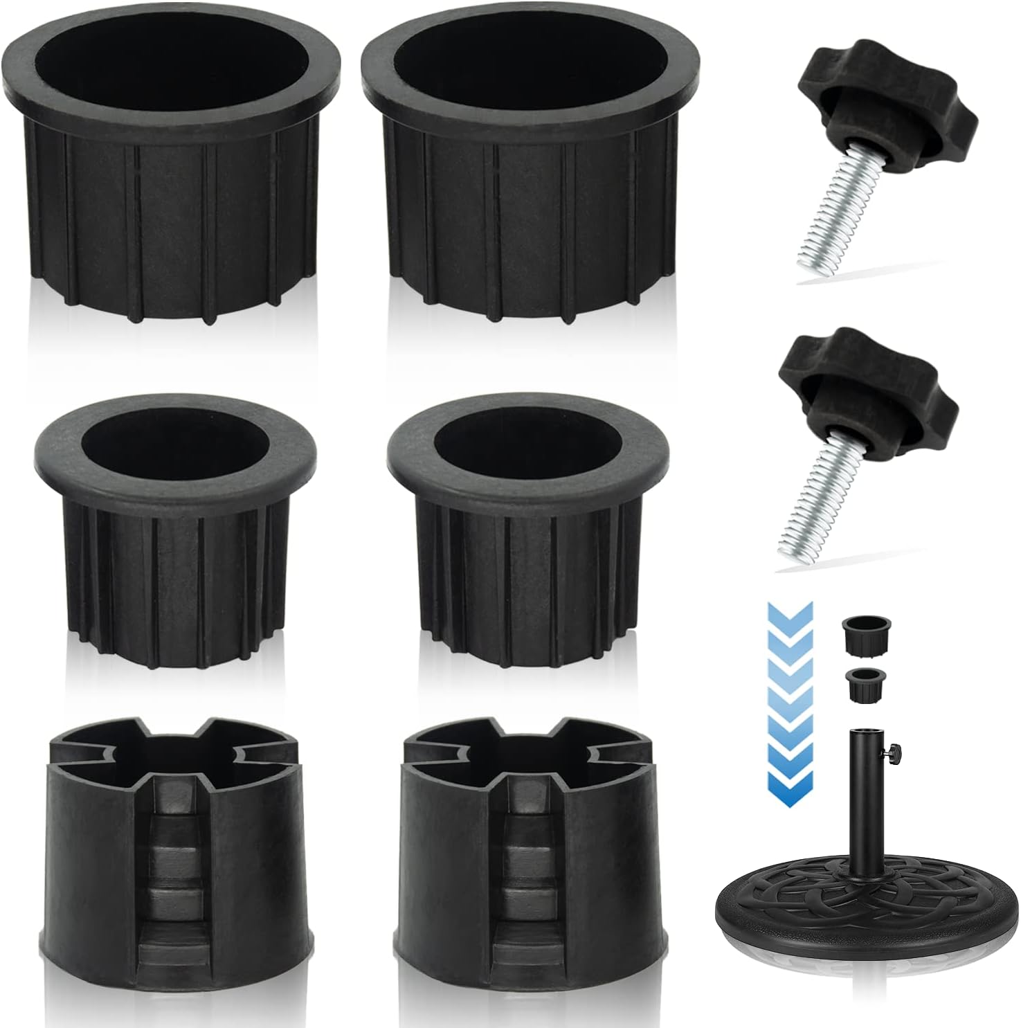 Un Ensemble De 2 Trous De Fixation Pour Un Pied De Parasol Et Un Stabilisateur De Pied Pour Pied Pas Pour Table 99386558