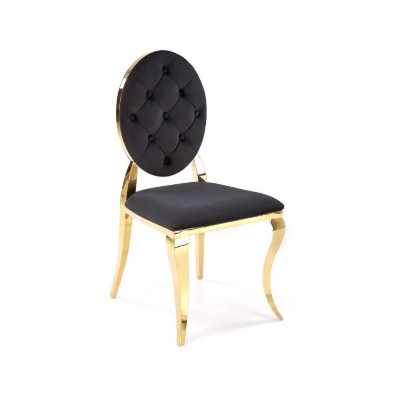 Krzesło tapicerowane K556 VELVET czarne/złote