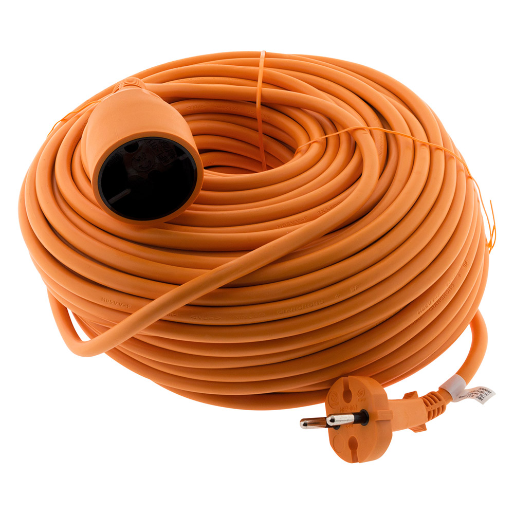 Cable alargador sin tierra HO5VV-F de 16 A, 2 x 1,5 mm², 40 m