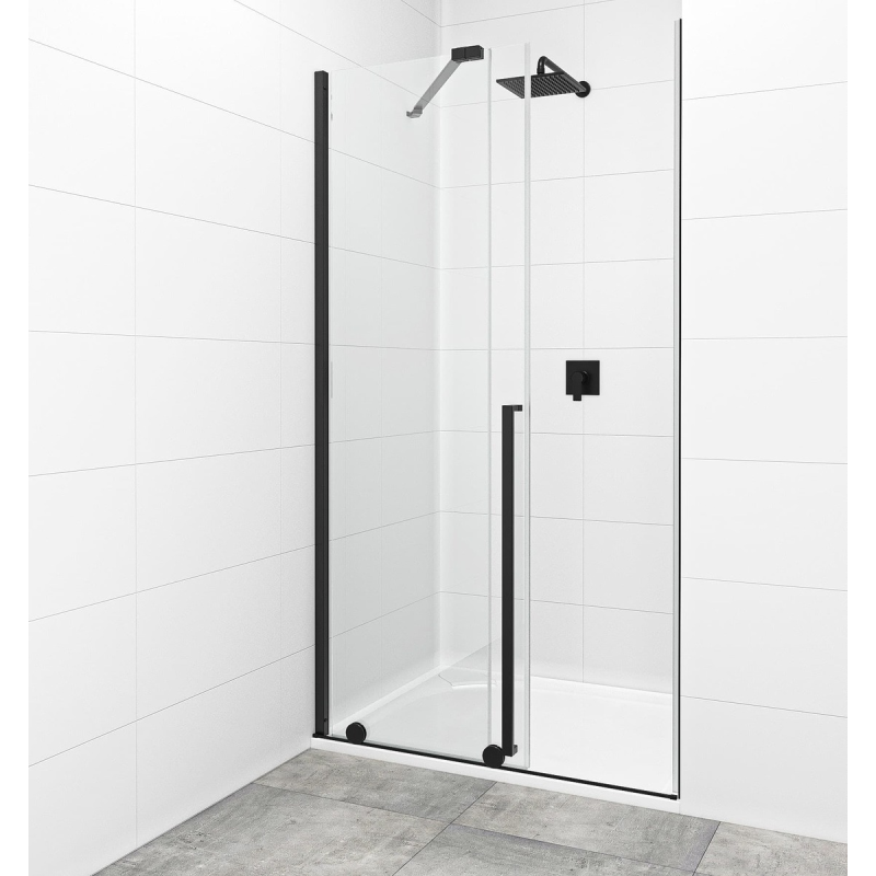 Swiss Aqua Technologies X-MOTION 200x120cm porta doccia scorrevole anticalcare con profilo nero opaco (SATBWIXM120NIKAC) - 3