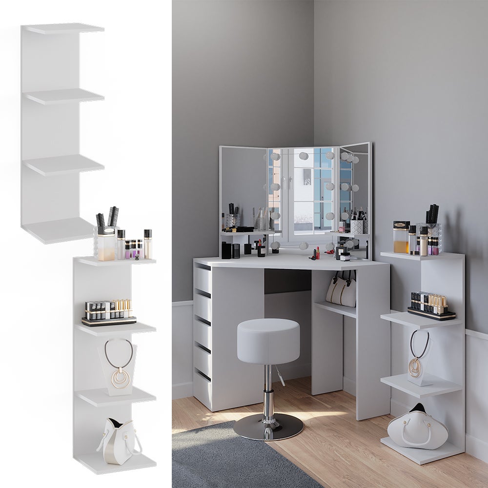 Vicco Étagère murale Paolo, Blanc, 30x95cm - 2