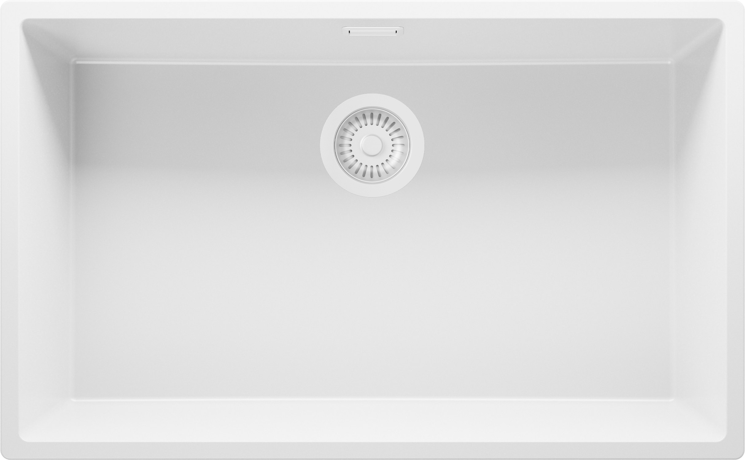 Evier Sous Plan Tout Blanc 76x47cm, Evier en Granit 1 bac + Kit de Vidage, Évier au meuble 80cm - London PRIMAGRAN | Leroy Merlin