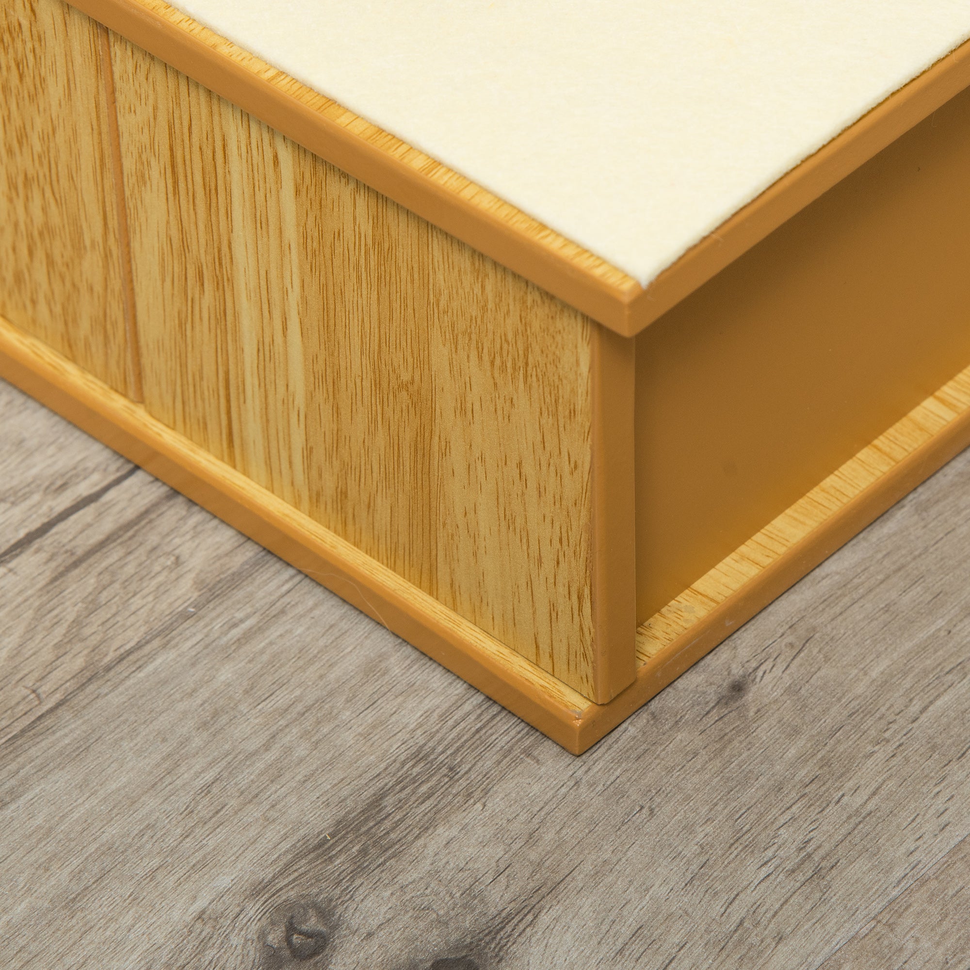 Escalera para Perros PawHut MDF, Poliéster Natural y Crema 40x59x54.2 cm - 5